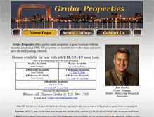 Tablet Screenshot of grubaproperties.com